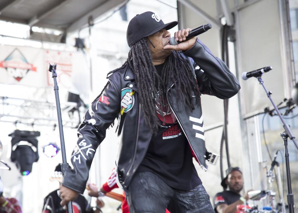 DJ Kool performs live on stage with Rare Essence for D.C. Emancipation Day.