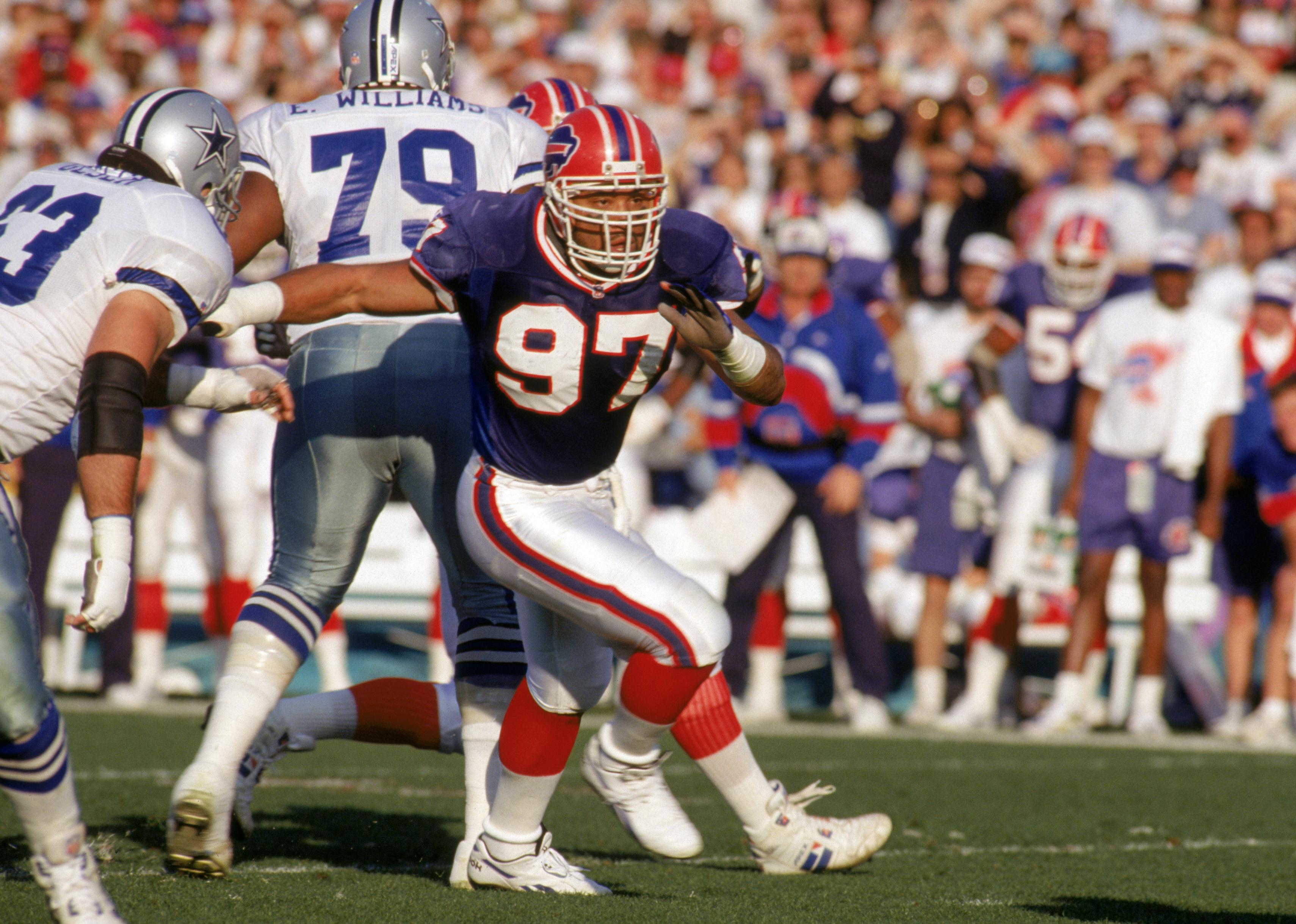 Cornelius Bennett of the Buffalo Bills during Super Bowl XXVI.