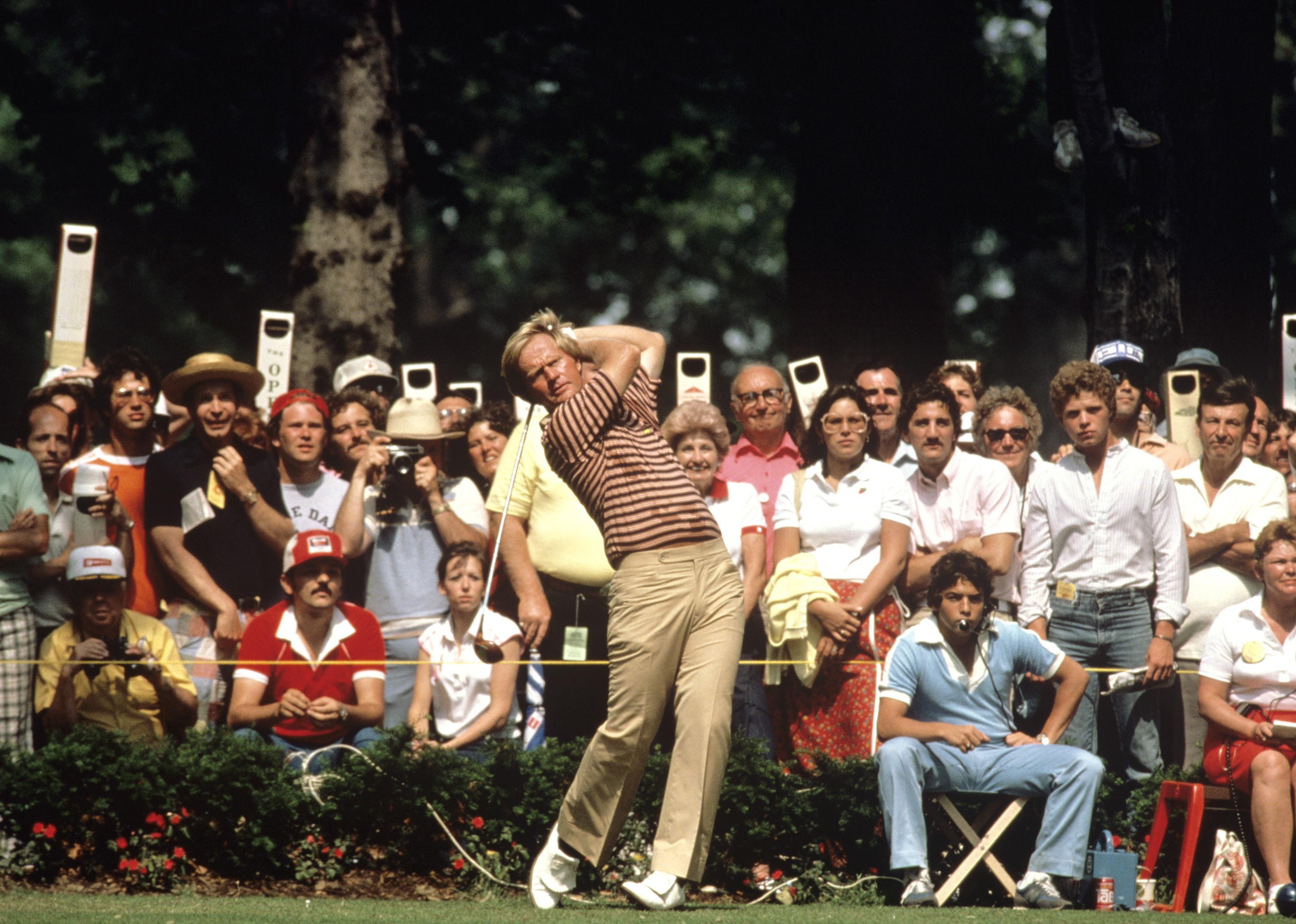 Jack Nicklaus tees off during the 1980 U.S. Open at Baltusrol. 