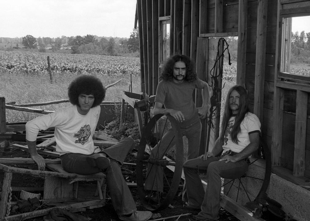 Grand Funk Railroad posing for a group shot.