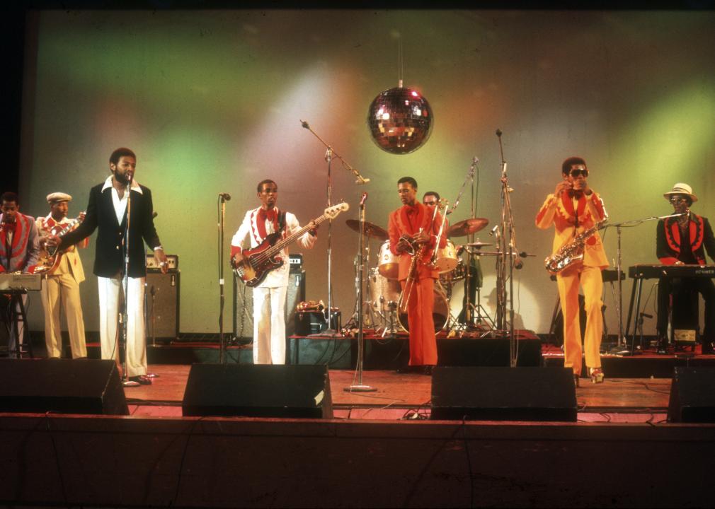 Kool & the Gang performing for TV.