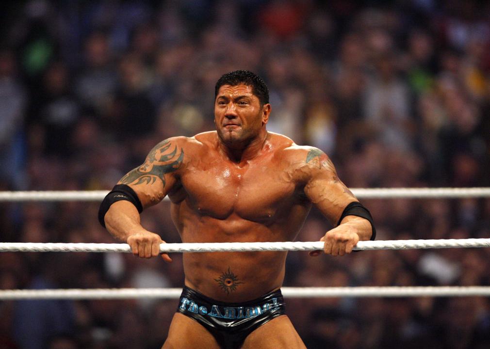 WWE Wrestler Batista during his World Heaveyweight WWE Championship match