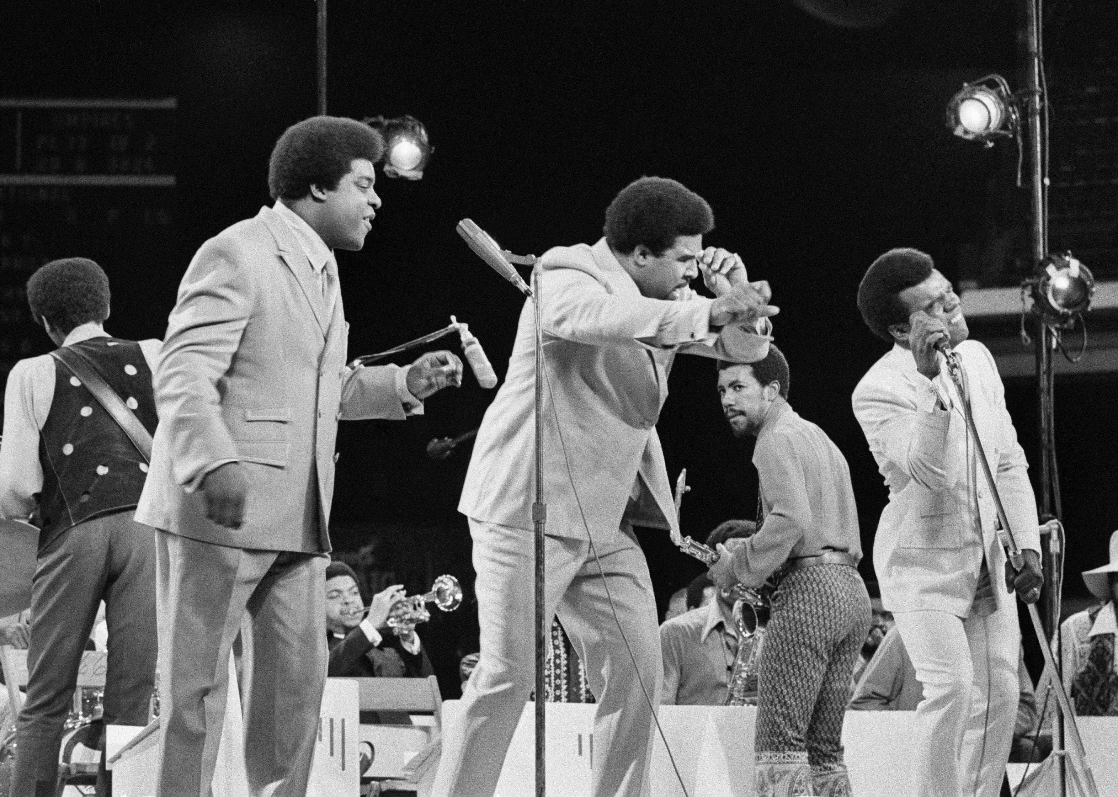 The Isley Brothers at the first Soul Brothers Summer Music Festival at Yankee Stadium.