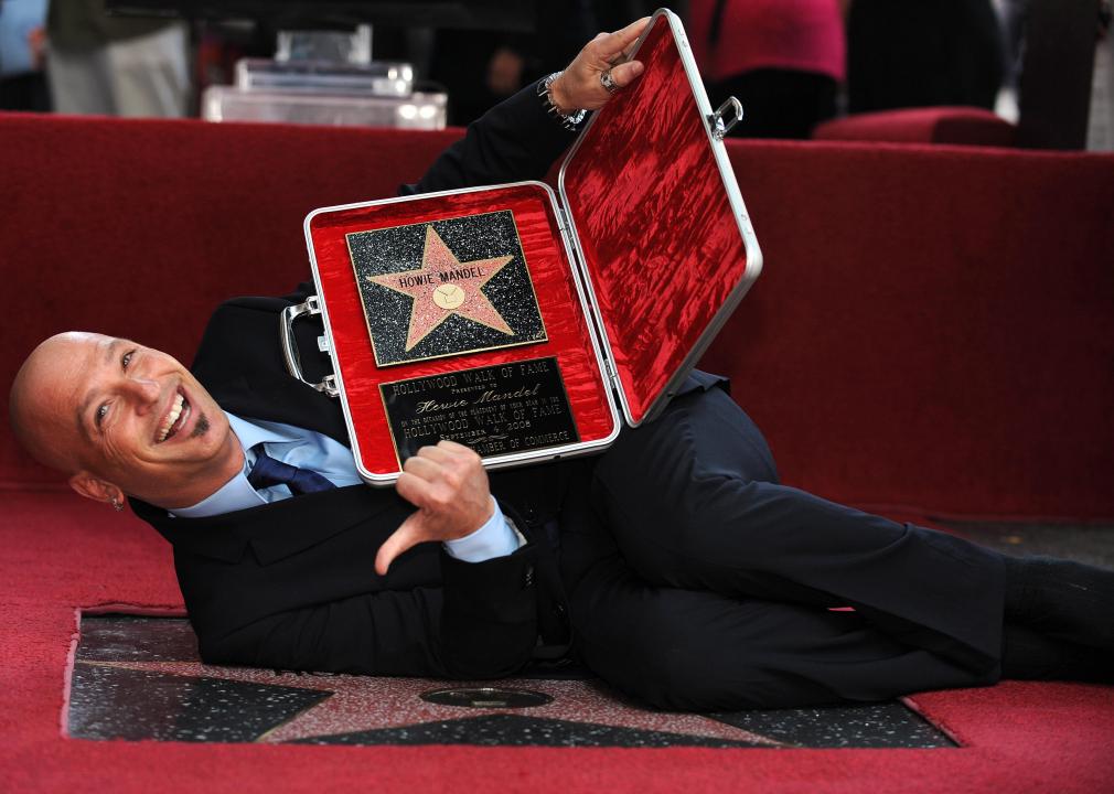 Howie Mandel poses after he received a star on the Hollywood Walk of Fame