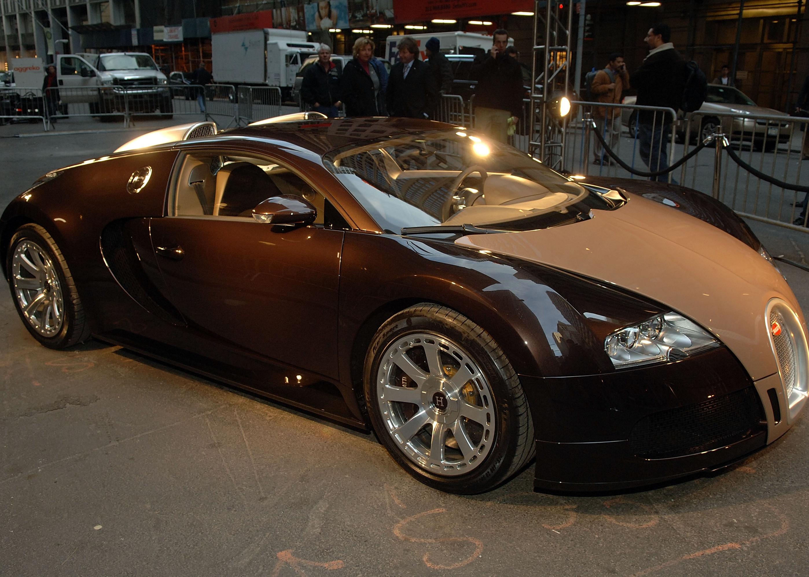 Detail of the Bugatti Veyron FGB during the debut of the Bugatti Veyron FBG.