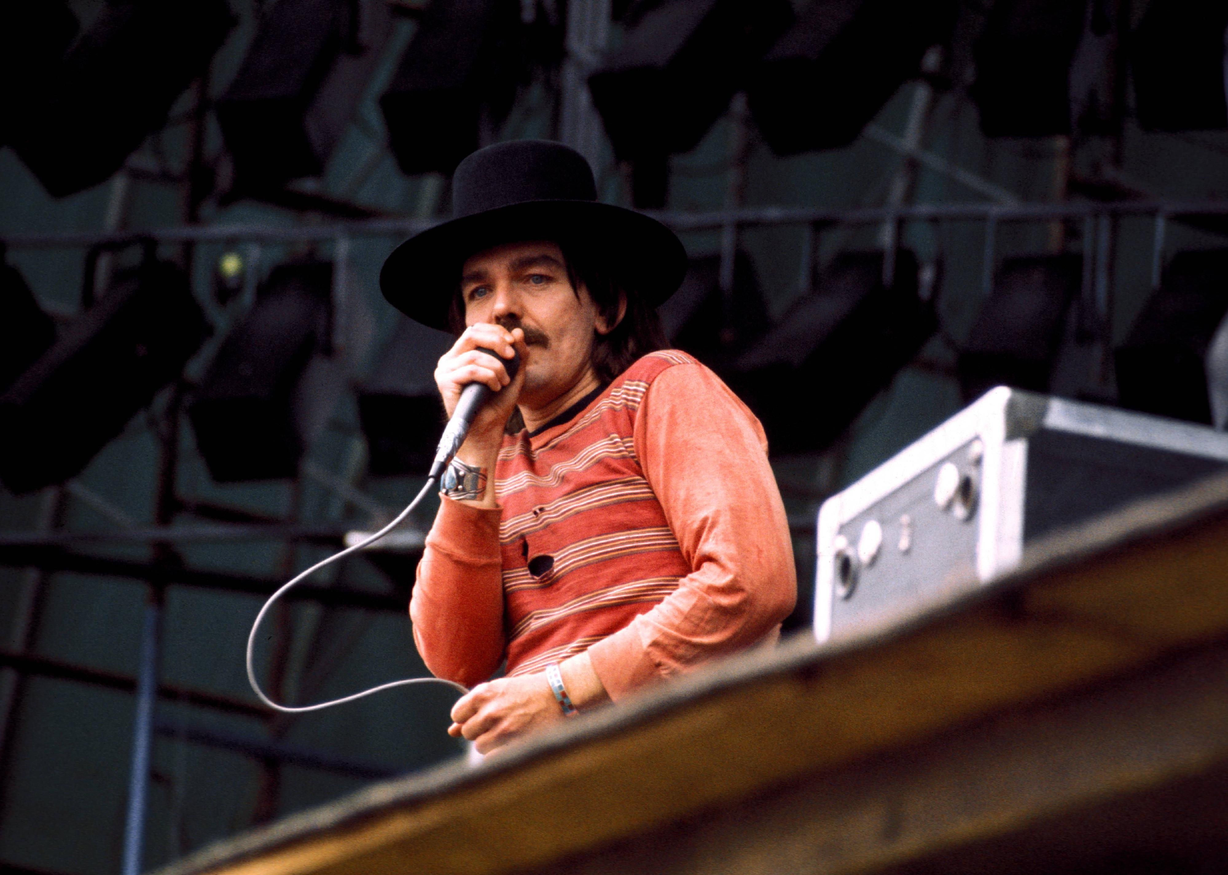 Captain Beefheart performing live onstage.