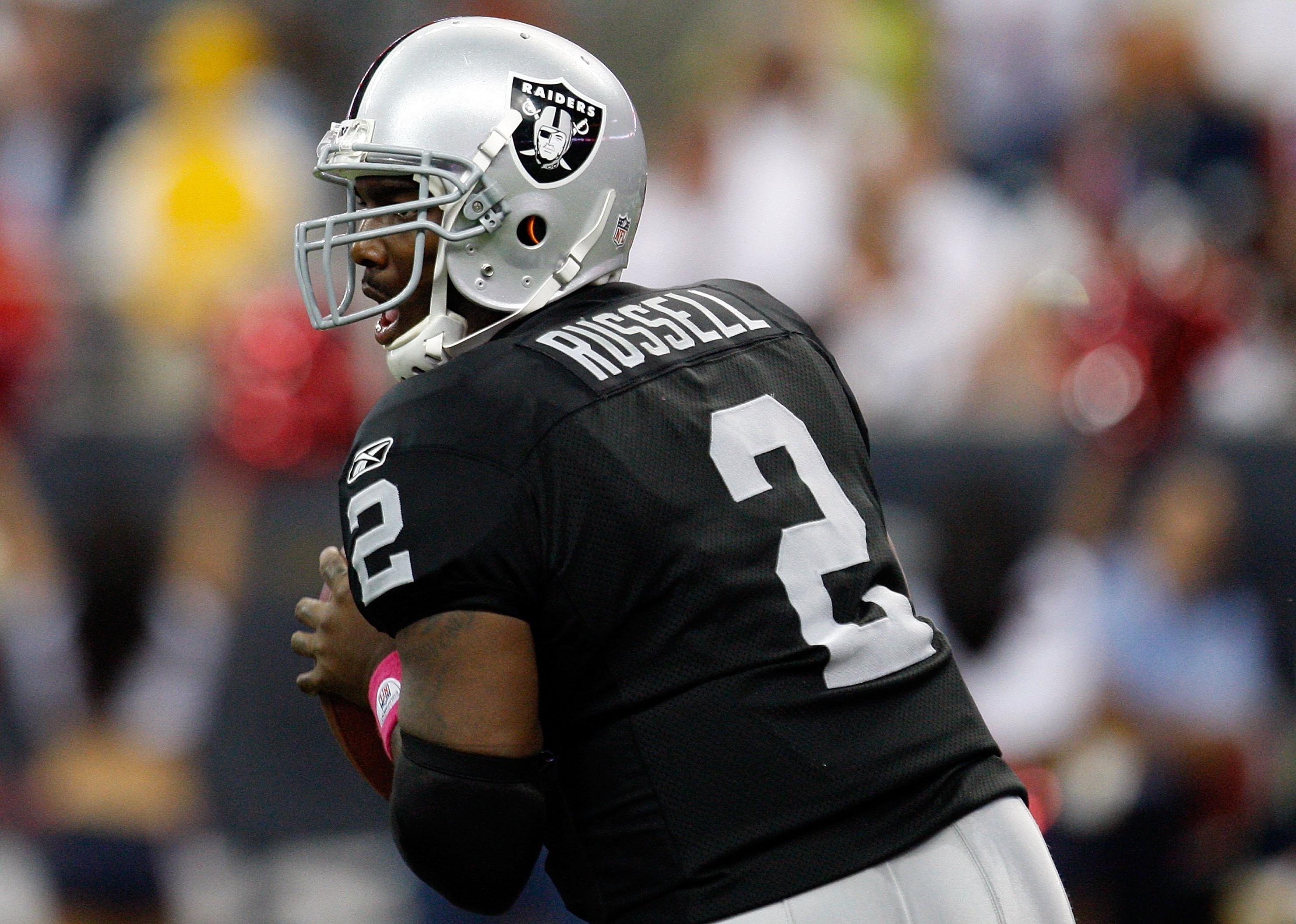JaMarcus Russell of the Oakland Raiders at Reliant Stadium.