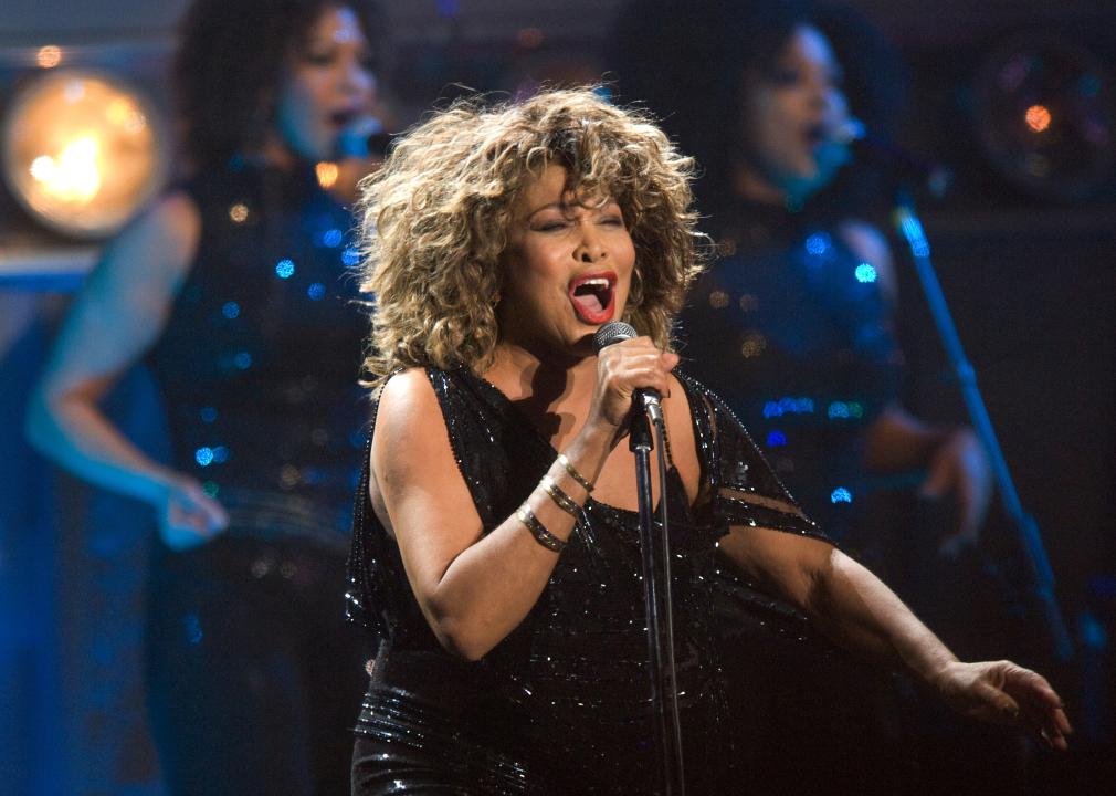 Tina Turner performs on stage at the GelreDome