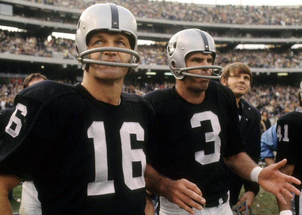 George Blanda and Daryle Lamonica from the sidelines