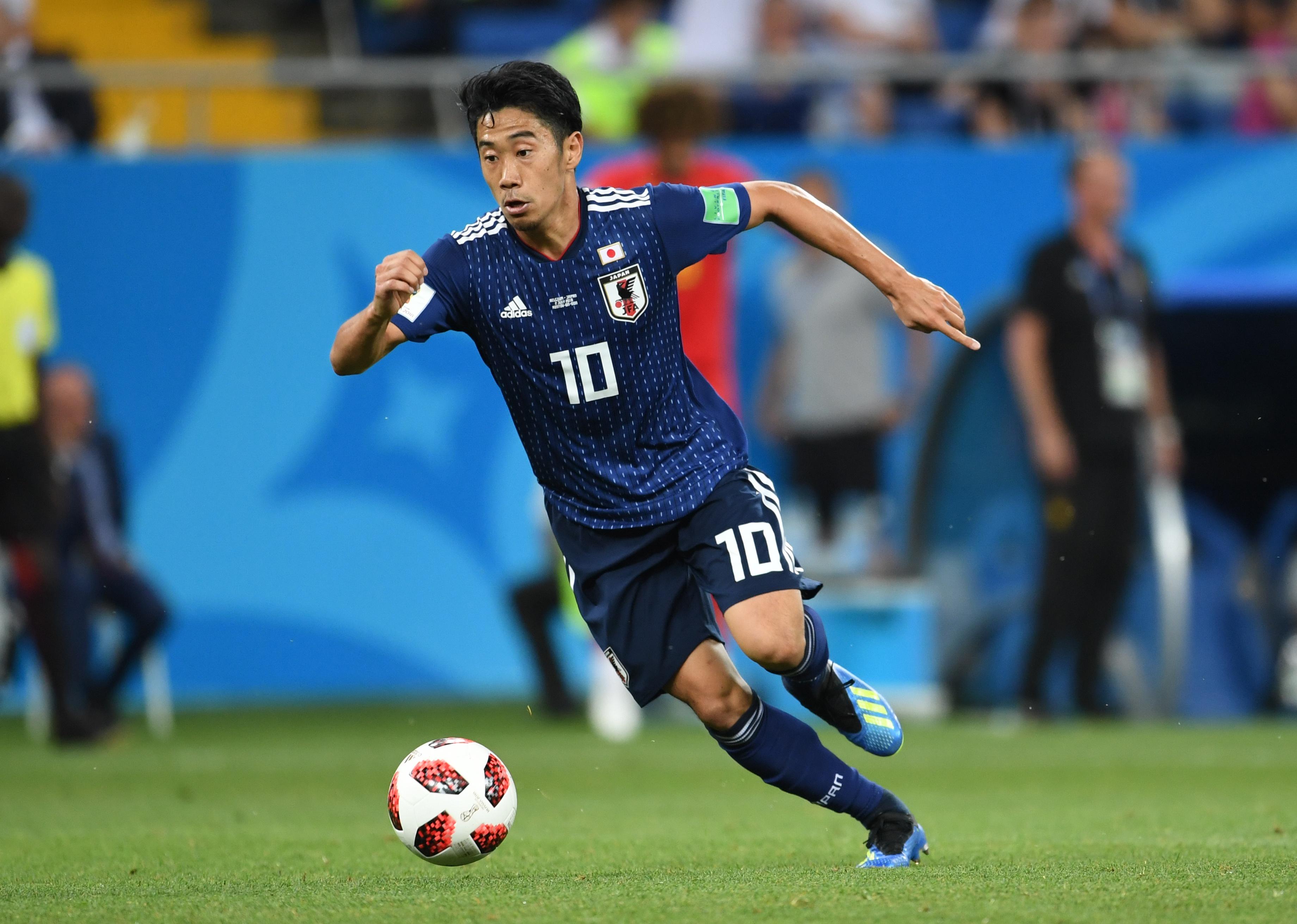 Shinji Kagawa of Japan in action during the 2018 FIFA World Cup