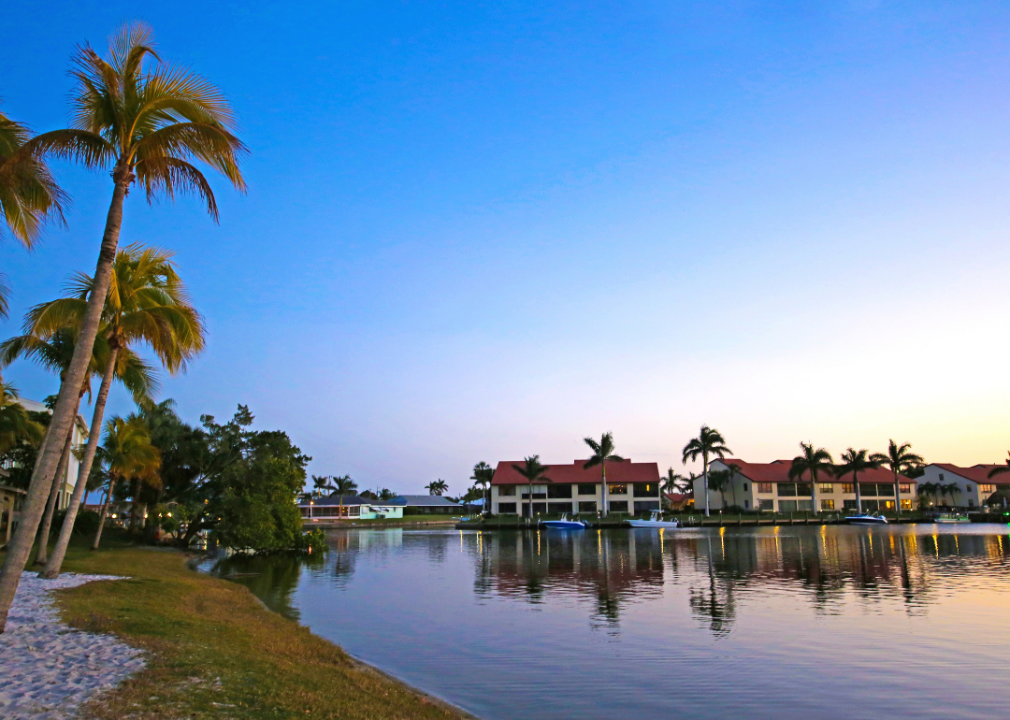 Waterfront residences in Cape Coral, Florida.