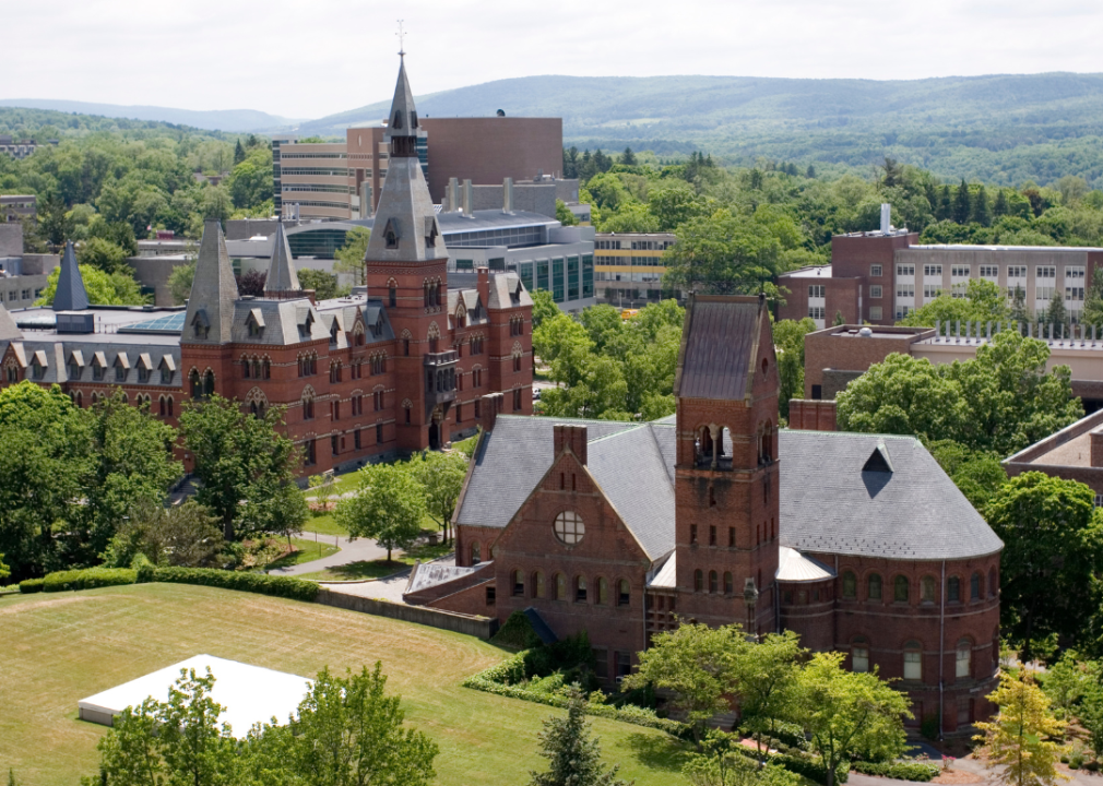 Cornell University campus from above.