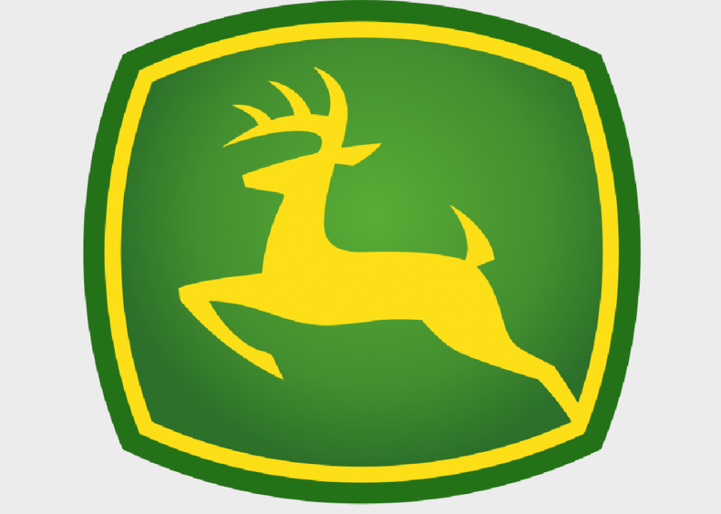 Green-and-yellow John Deere logo.