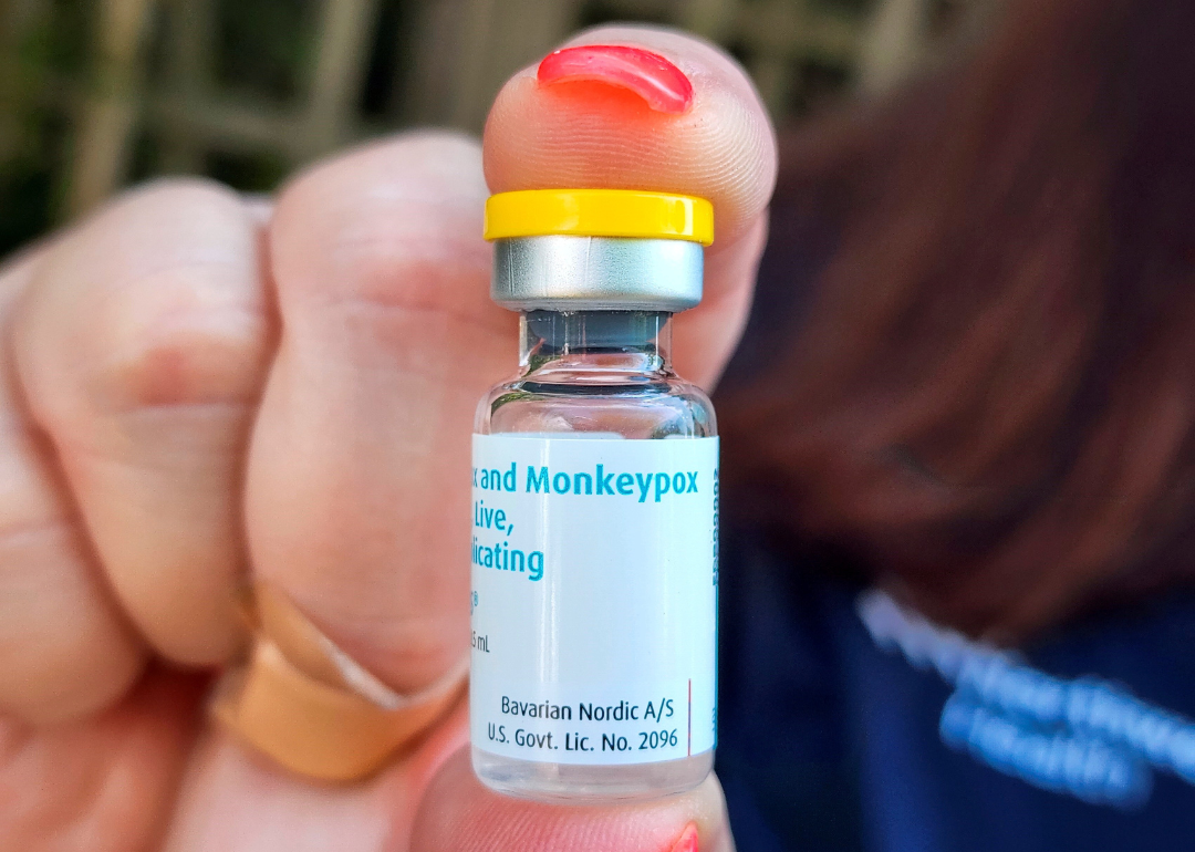 A vial of the Monkeypox live vaccine.