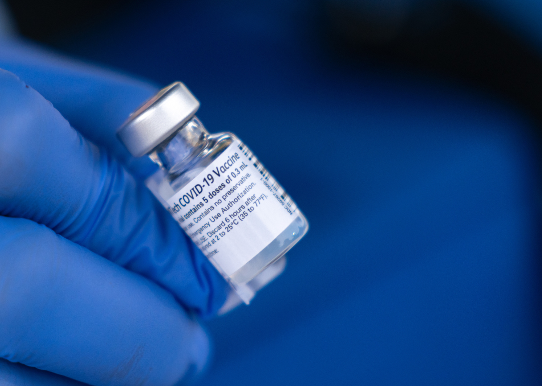 A vial of the Covid vaccine.