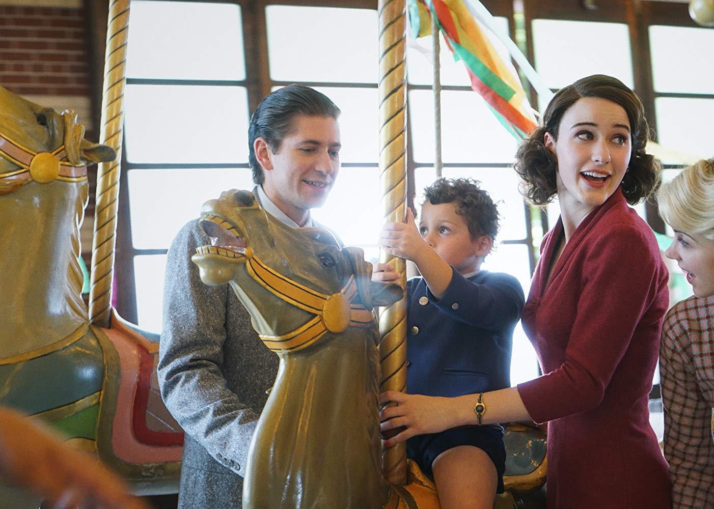 Actors in a scene from ‘The Marvelous Mrs. Maisel’.