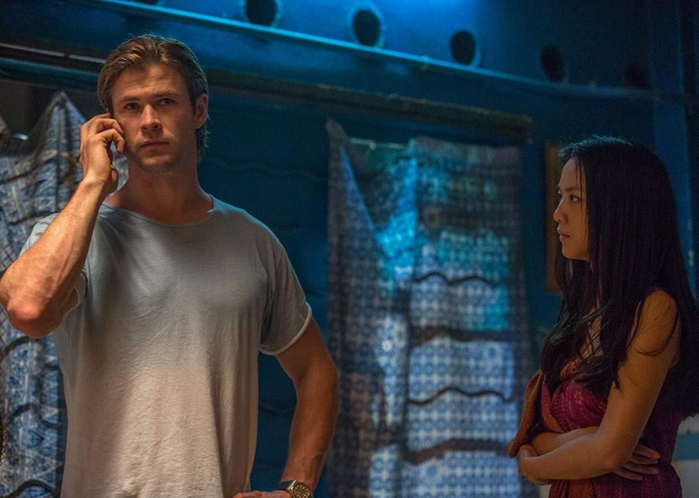 Chris Hemsworth making a phone call