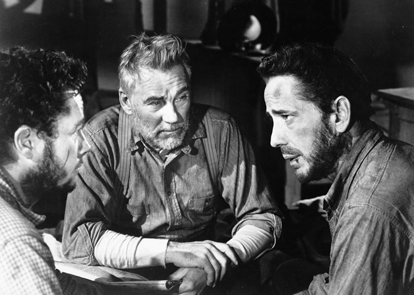 Humphrey Bogart, Tim Holt, and Walter Huston in a scene from The Treasure of the Sierra Madre.