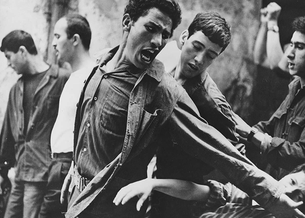 Actors in a scene from The Battle of Algiers.