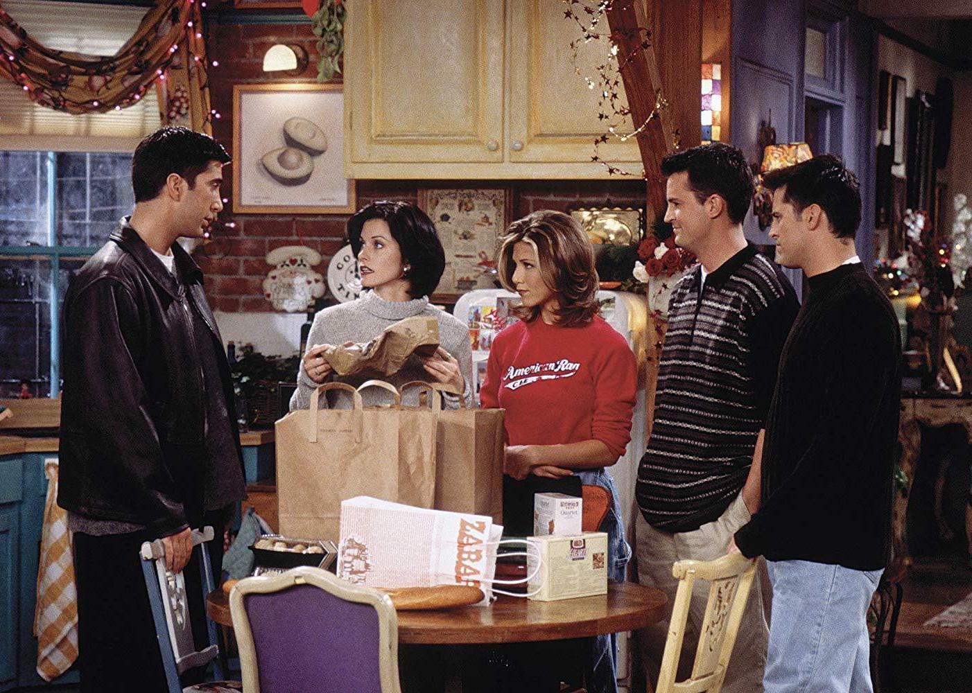 Actors in a scene from ‘Friends’.