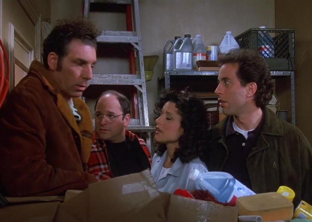 Actors in a scene from ‘Seinfeld’.