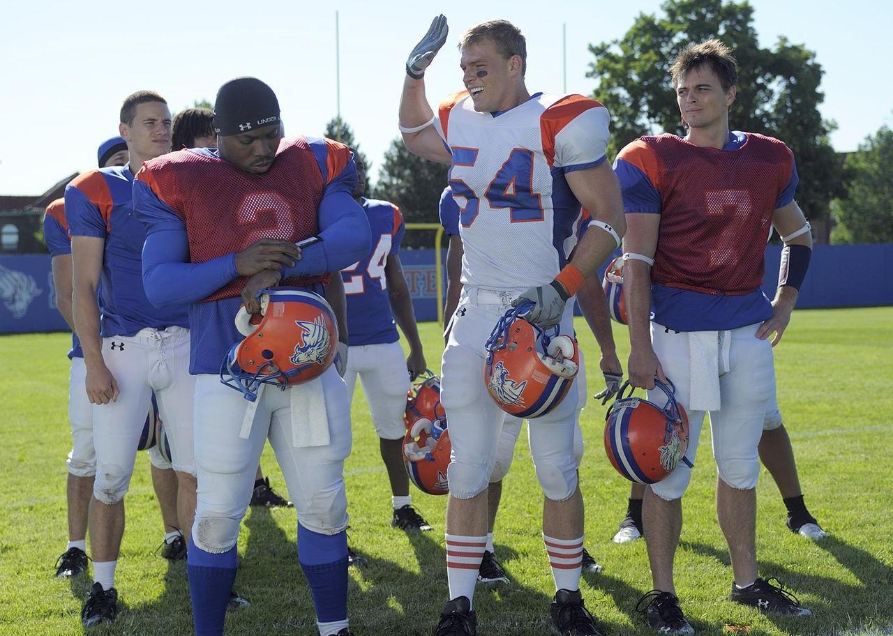 Actors in a scene from ‘Blue Mountain State’.