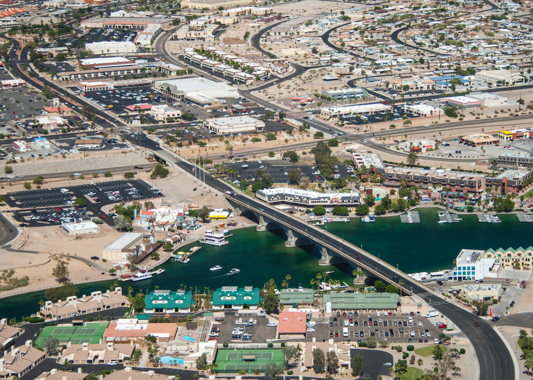 Aerial view of Lake Havasu.