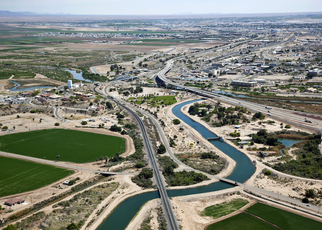 An aerial view of Yuma.