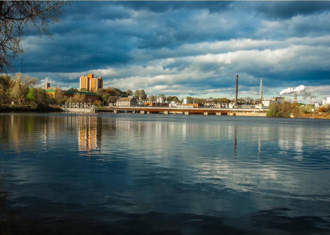 A view across the water of Glens Falls.