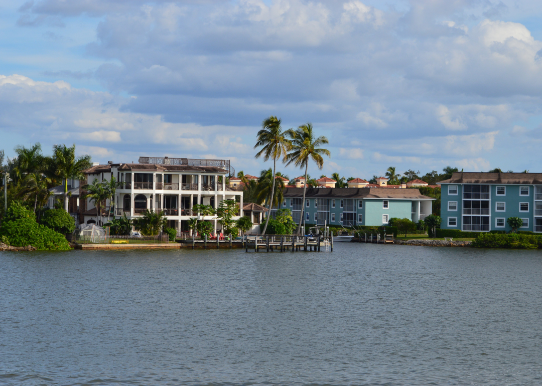 Condominiums on the water in Naples.