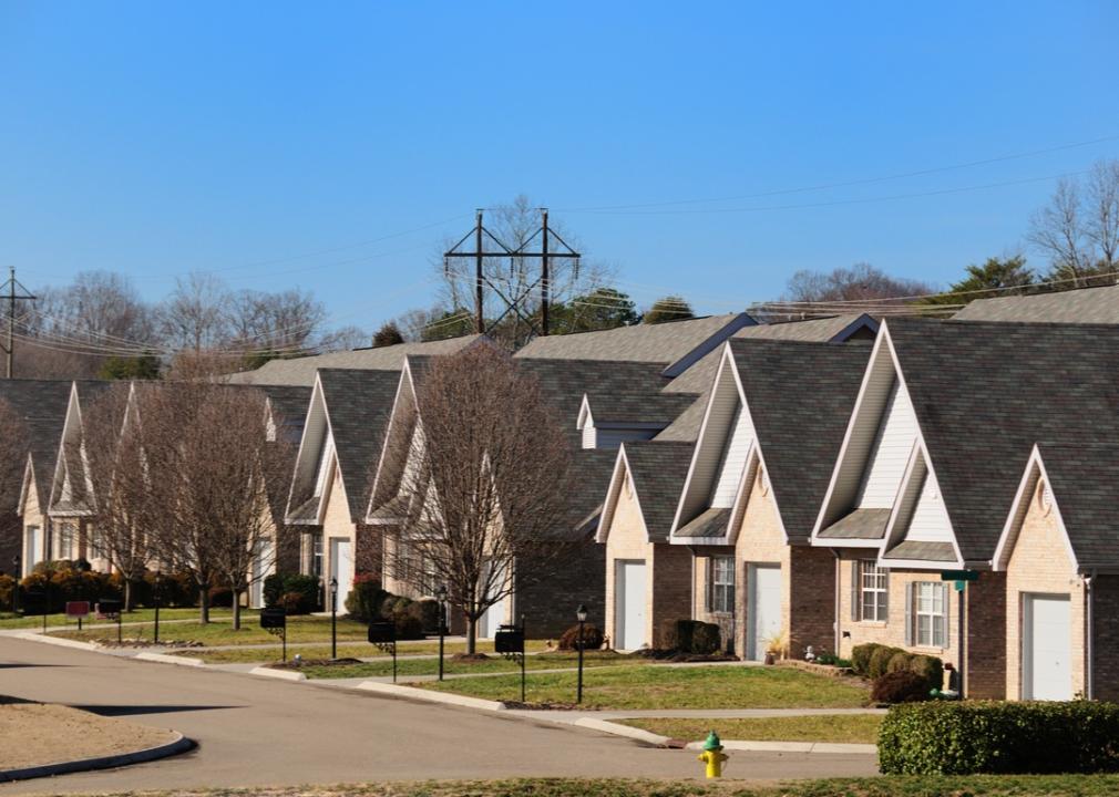 Suburban homes in Knoxville, Tennessee.