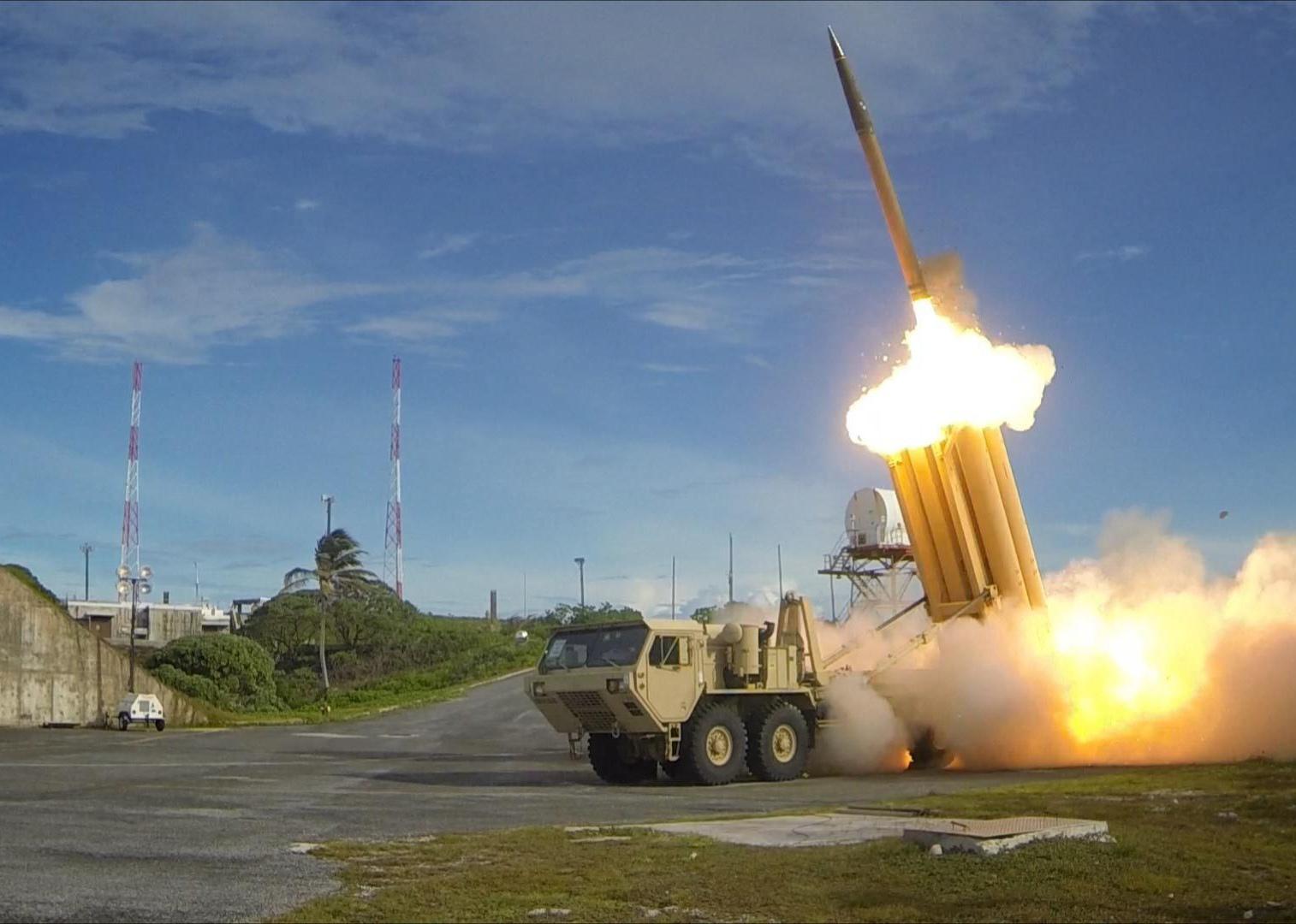 A Terminal High Altitude Area Defense interceptor is launched during a test.