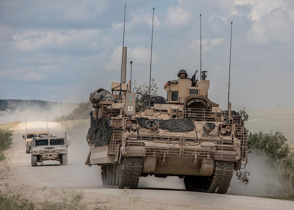 U.S. Army soldiers testing of the Armored Multi-Purpose Vehicle.