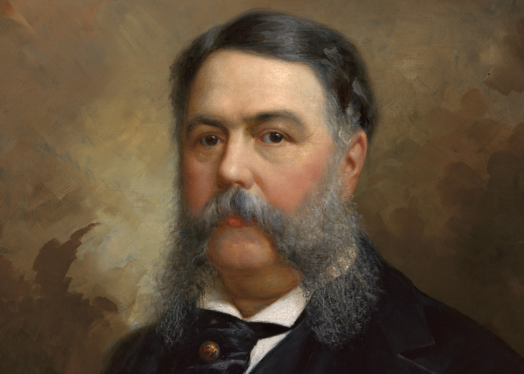 A painting of Chester A. Arthur in a suit.