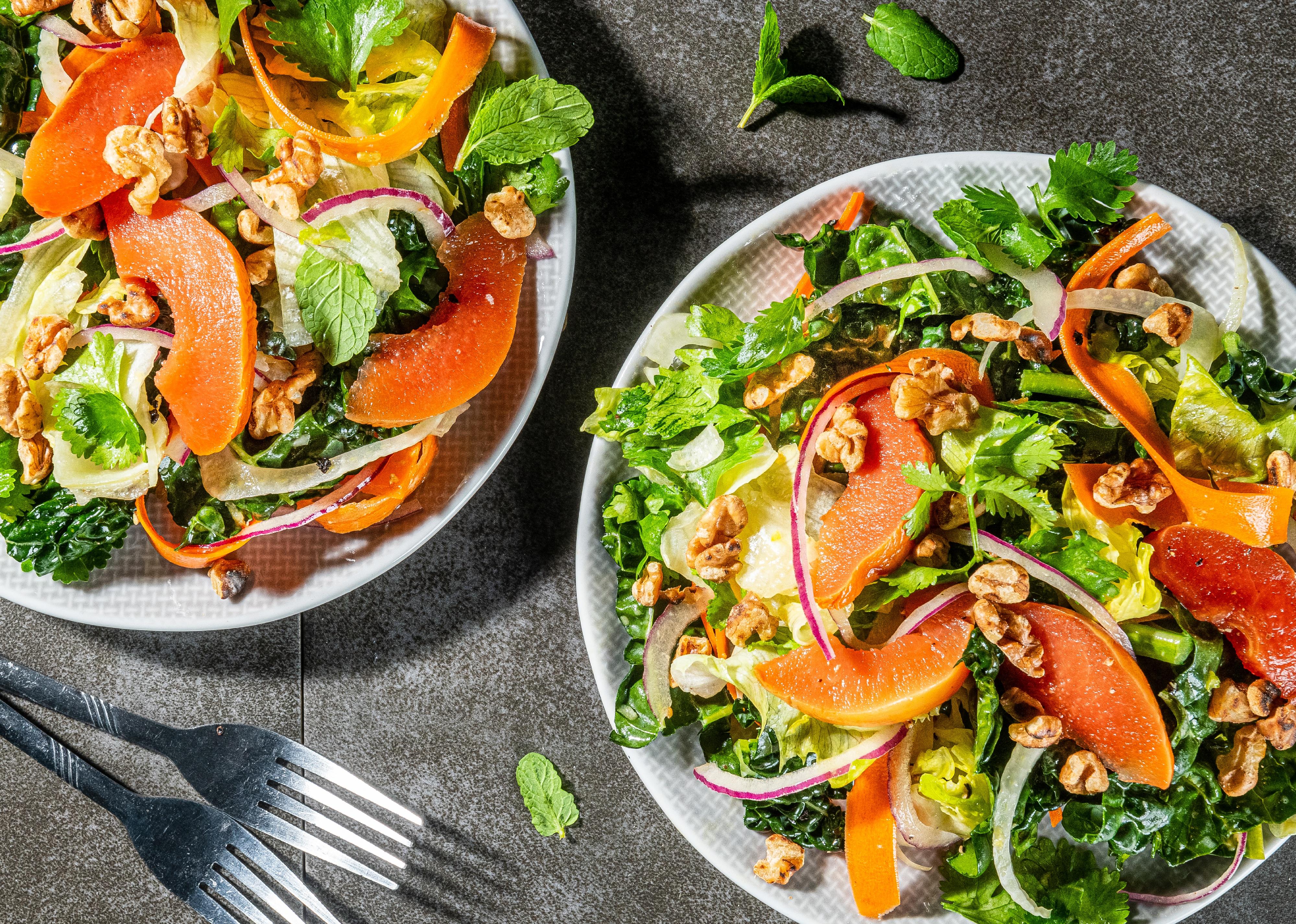 A greens and quince salad.