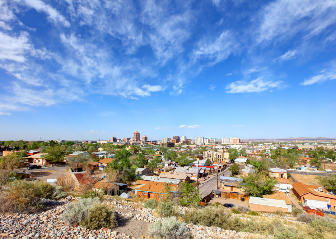 An aerial view of Albuquerque.