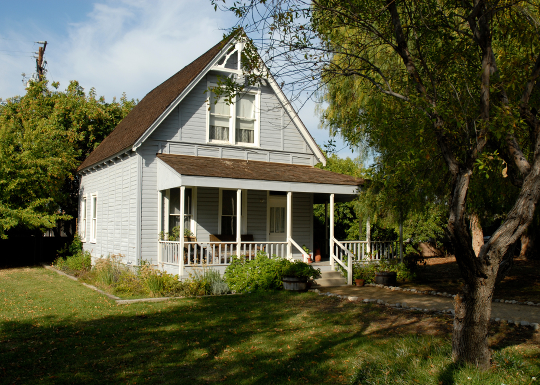 A small historic ranch house.