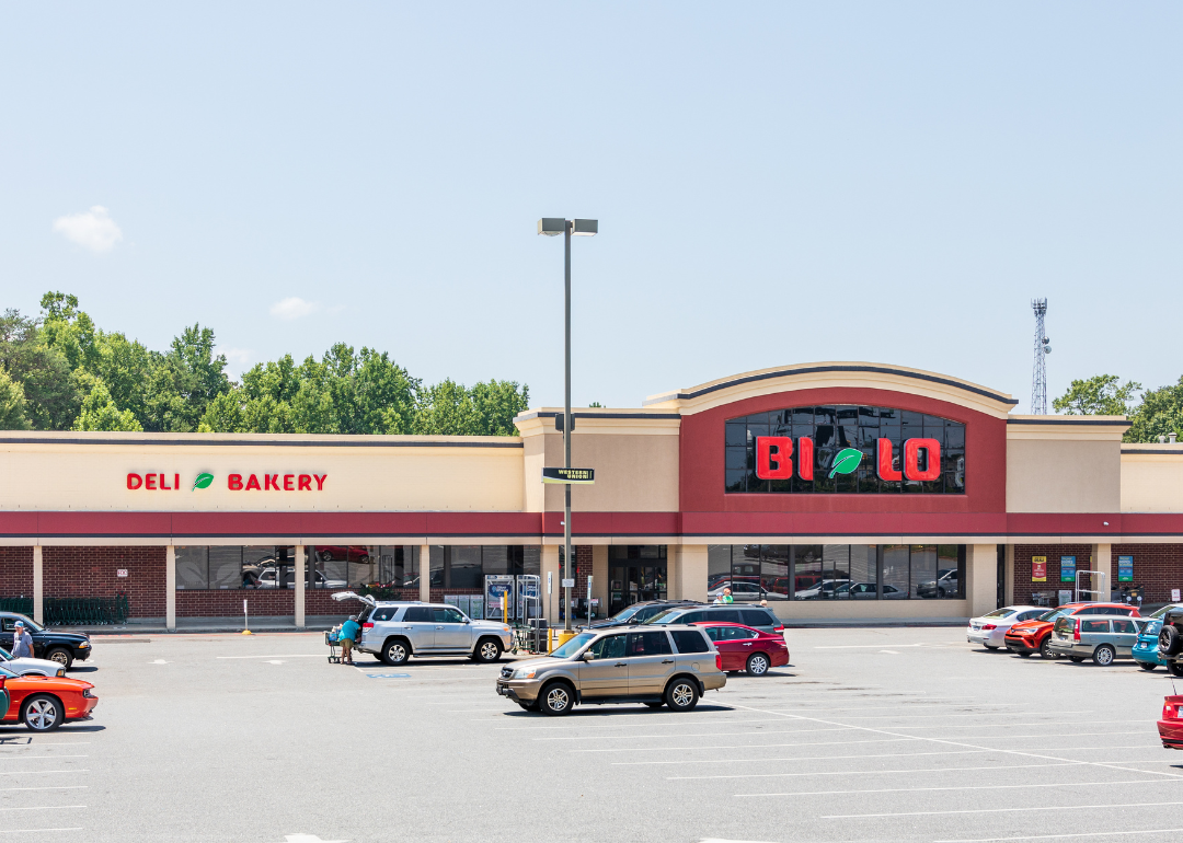 A BI-LO supermarket and parking lot.