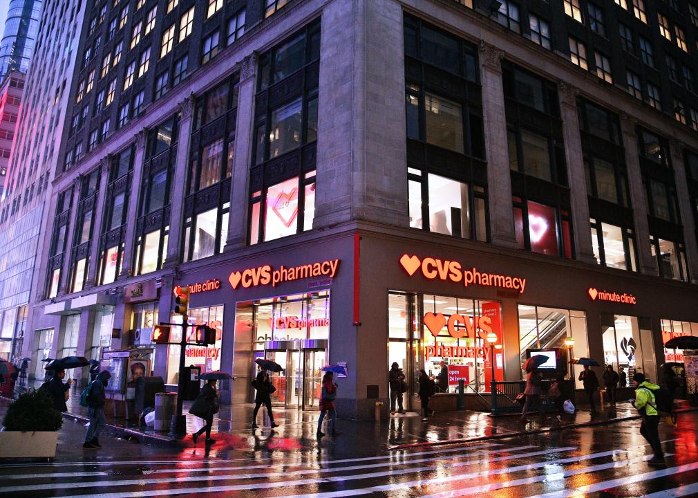 CVS at the bottom of a tall building in NY.