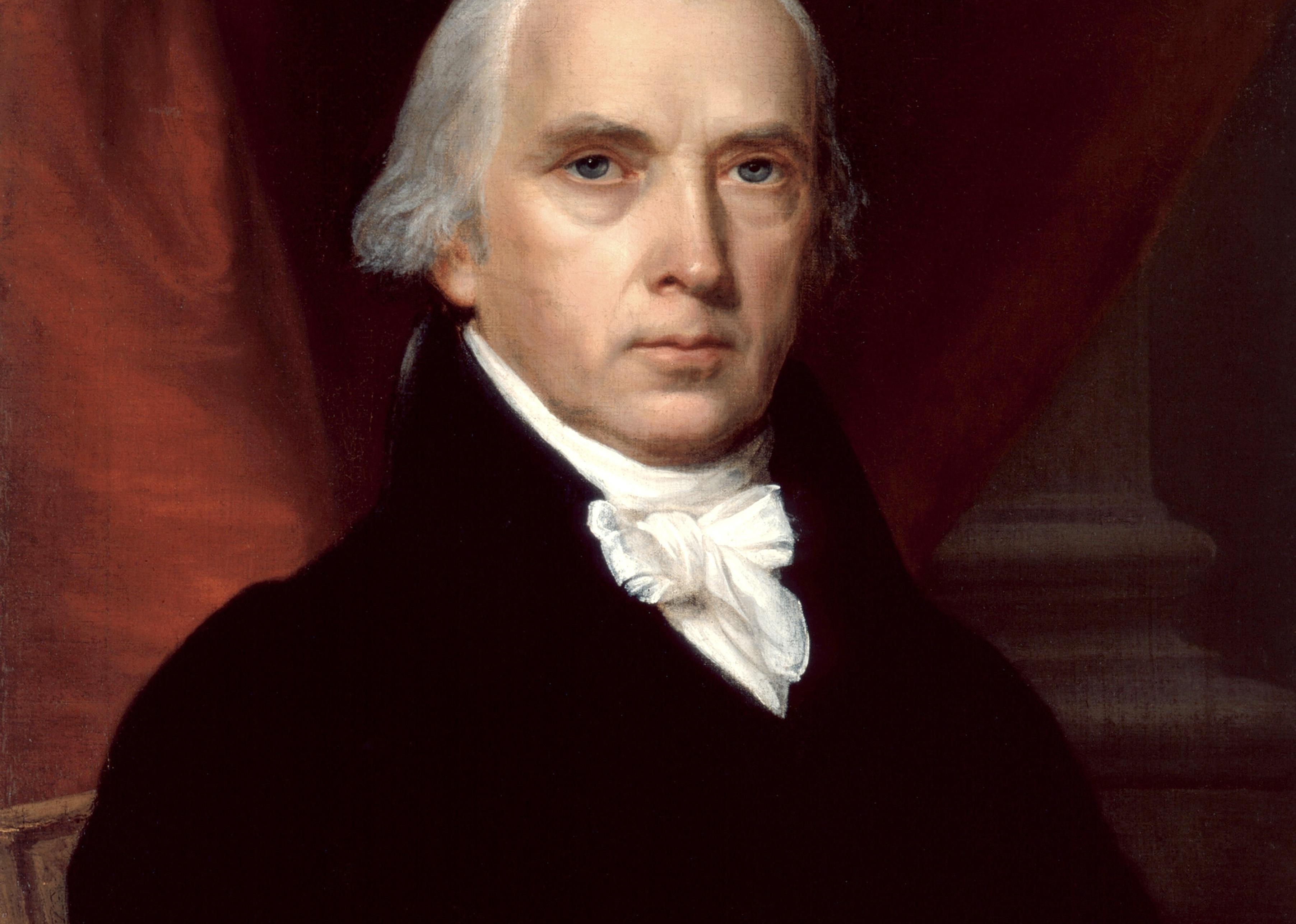 A painting of James Madison.