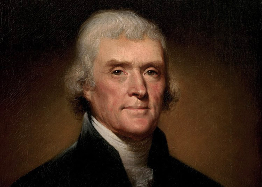 A painting of Thomas Jefferson.