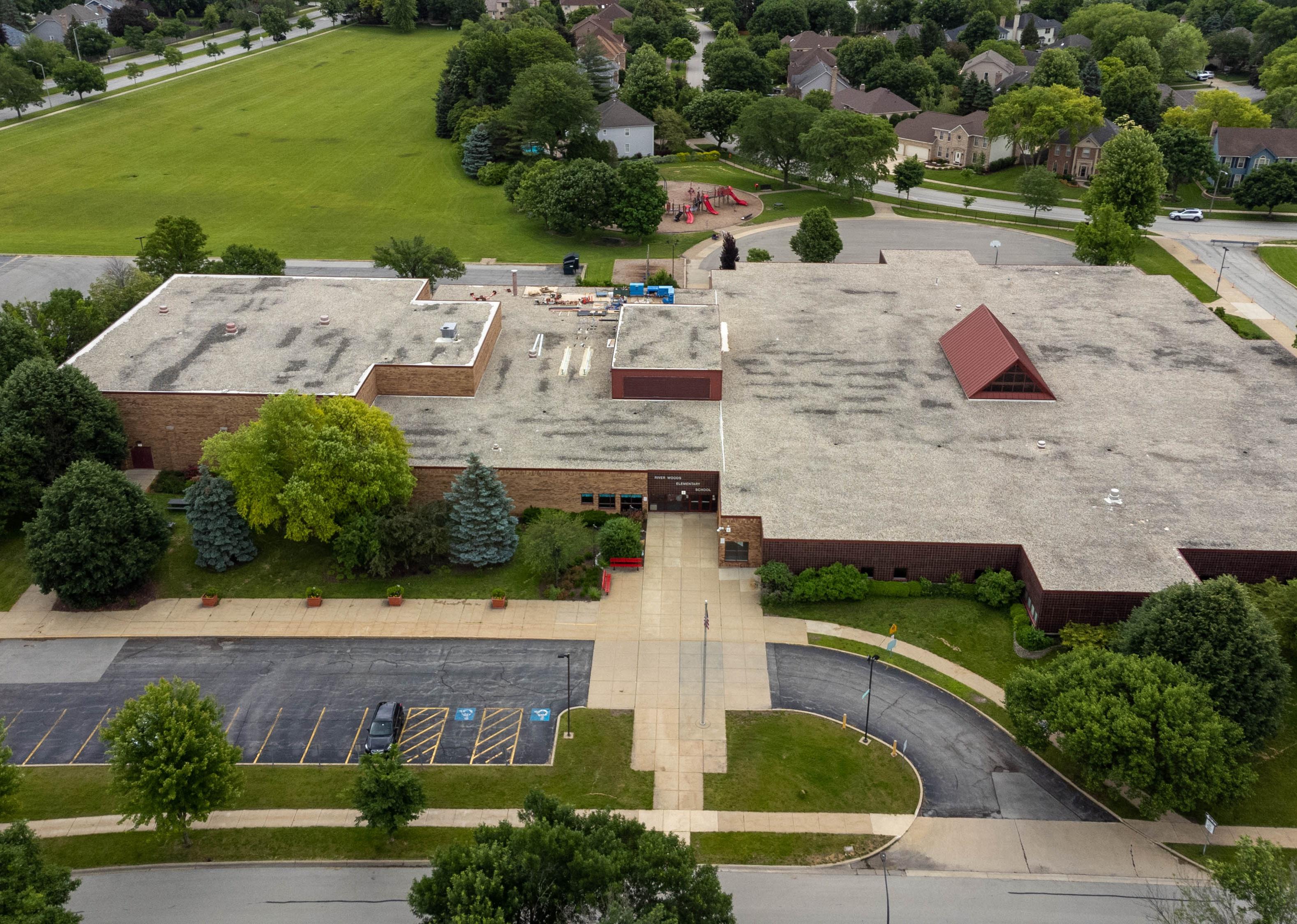 View of elementary school in Naperville, Illinois.