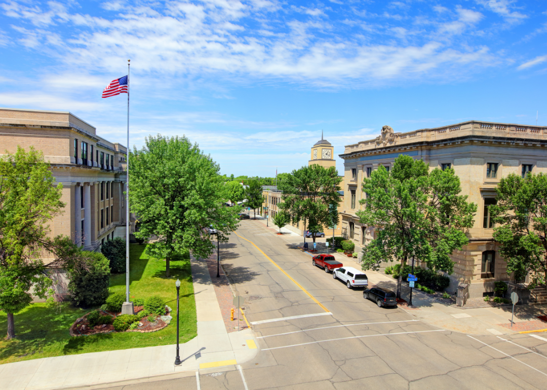 Historic main street in Grand Forks.