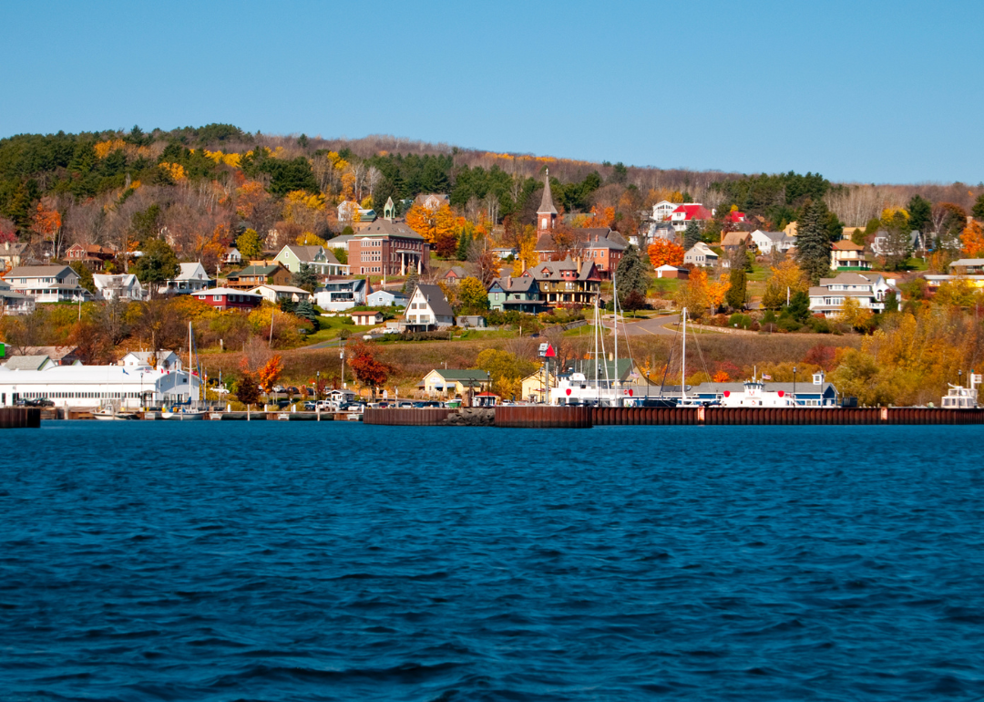 Homes and boats in Bayfield.