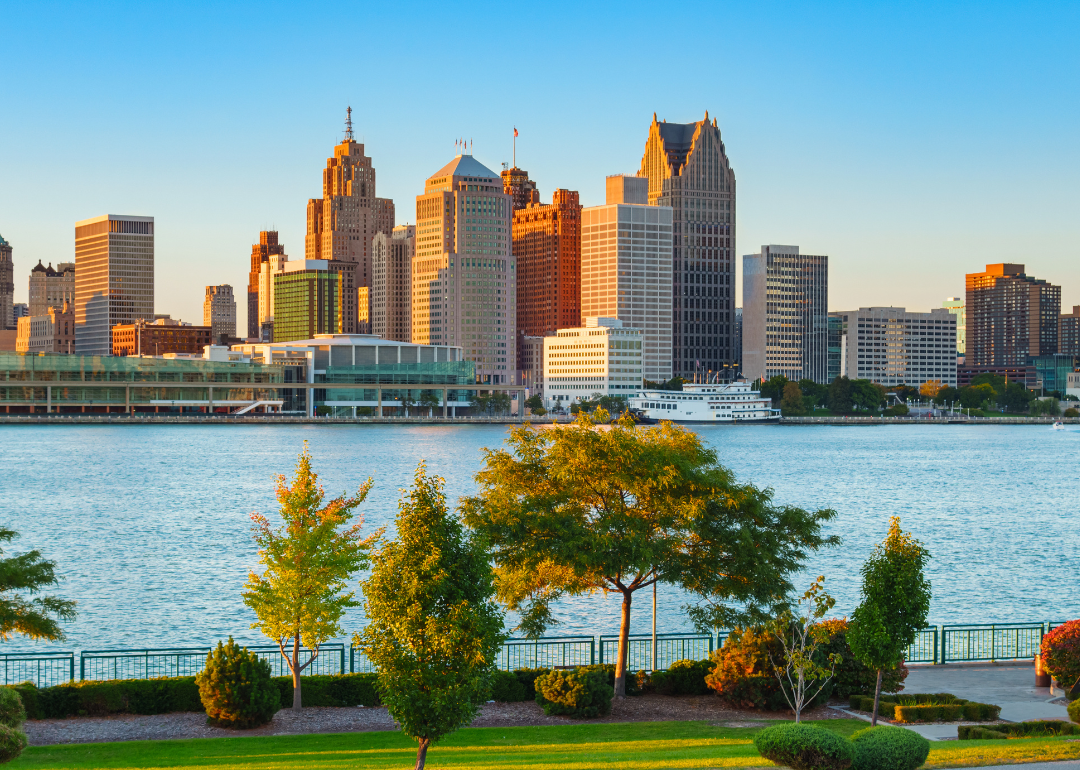 Downtown Detroit from across the river.