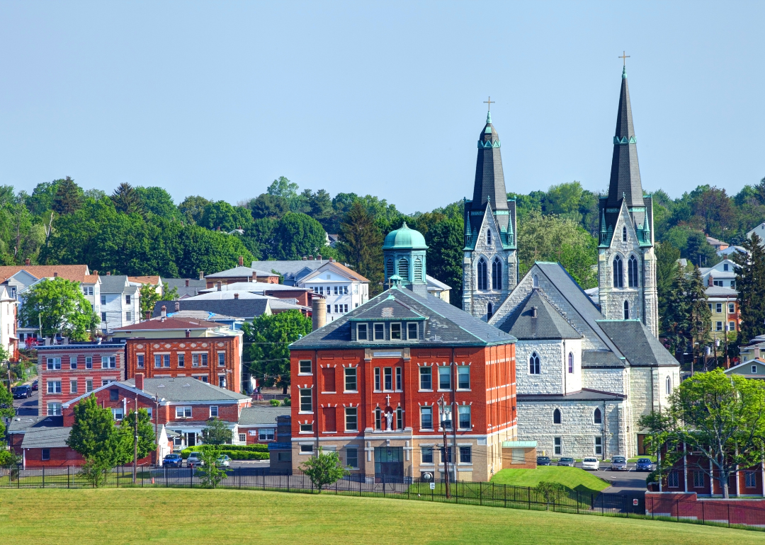 Historic buildings and churches in New Britain.