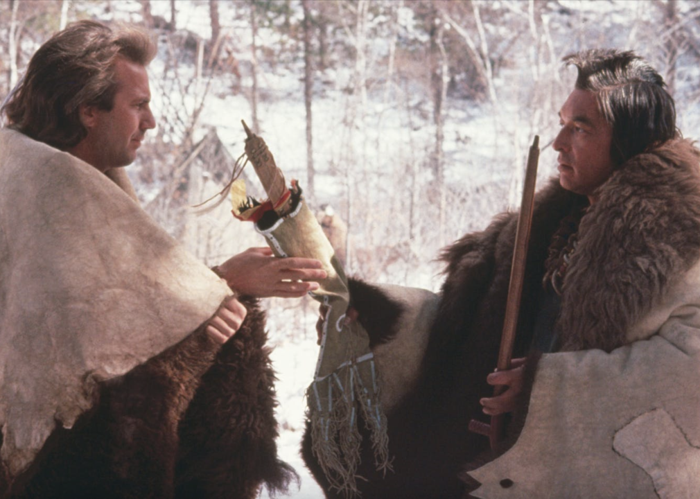 Kevin Costner and Graham Greene in a scene from "Dances with Wolves"