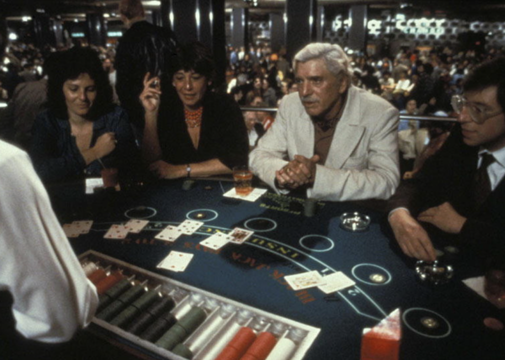 Burt Lancaster at a poker table in a scene from "Atlantic City"