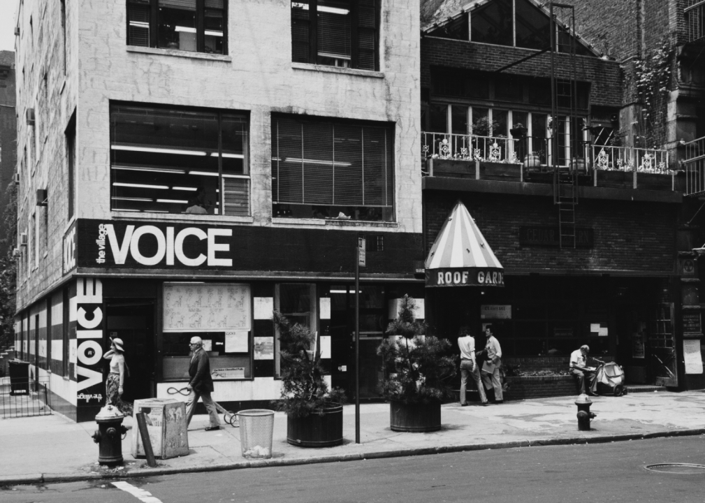 View of the Village Voice offices in New York, New York