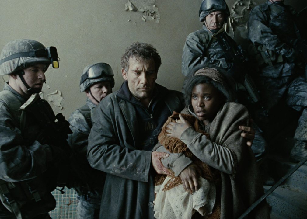 Clive Owen and Clare-Hope Ashitey in Children of Men